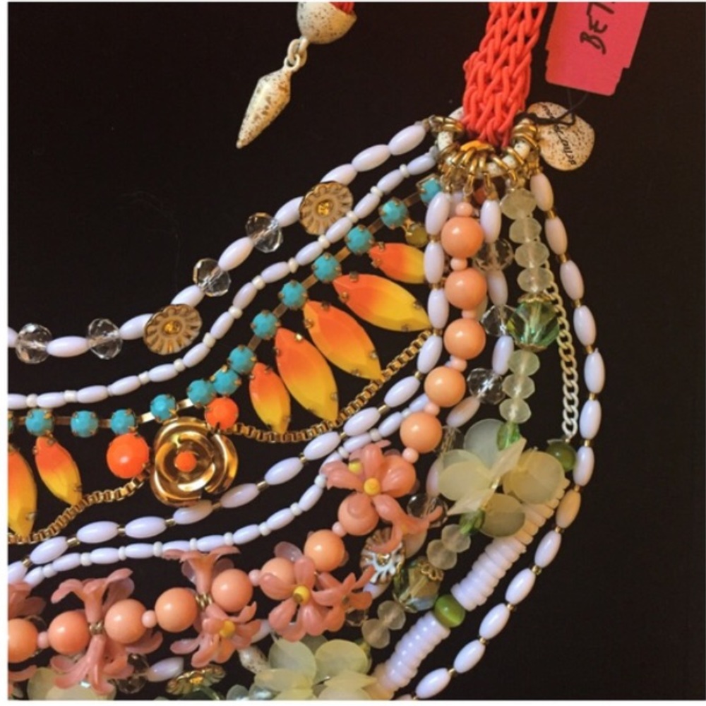 Betsy Johnson Summer Of Love Layered Tie Necklace